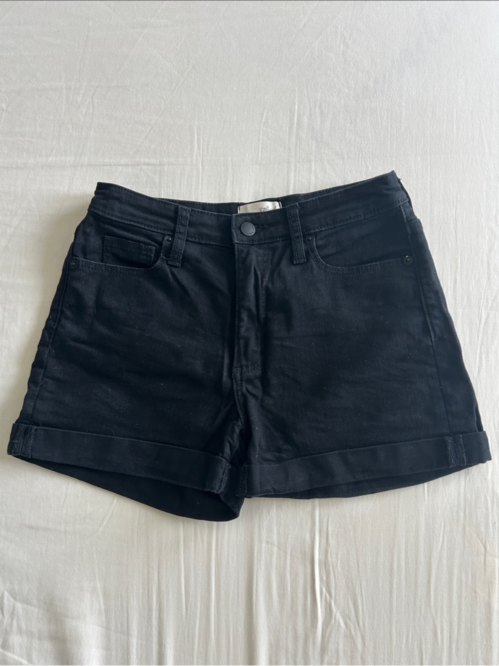 Universal Thread Black Rolled Hem Jean Shorts